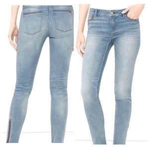 White House Black Market Ultimate Sculpt Low-Rise Skinny Skimmer Zipper Jeans 6